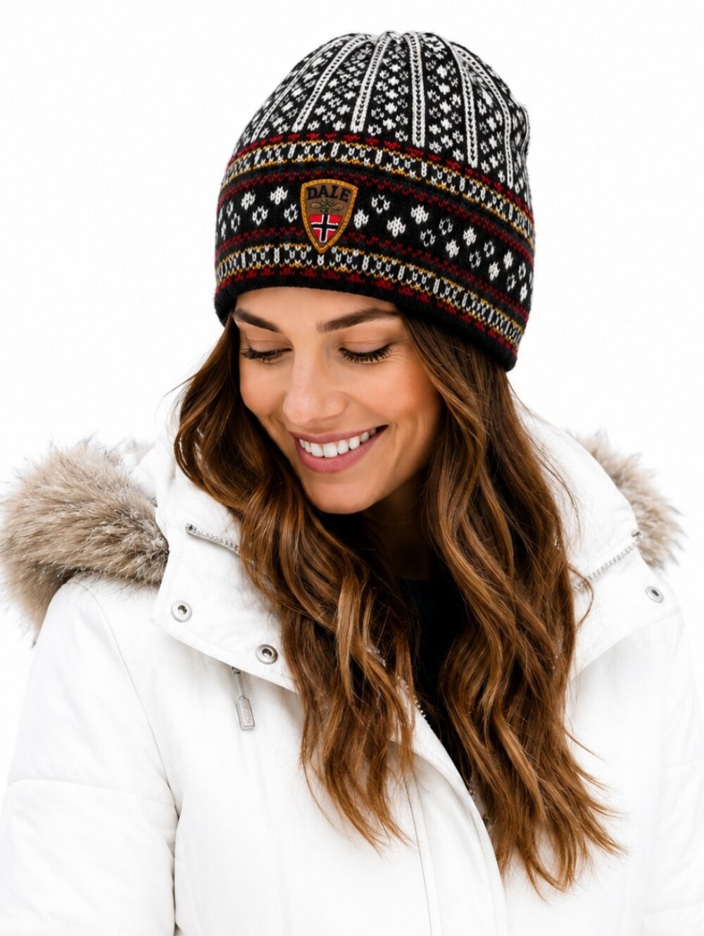 Dale of Norway Vintage Wool Nordic Fair Isle Beanie Hat Unisex Pure New Wool